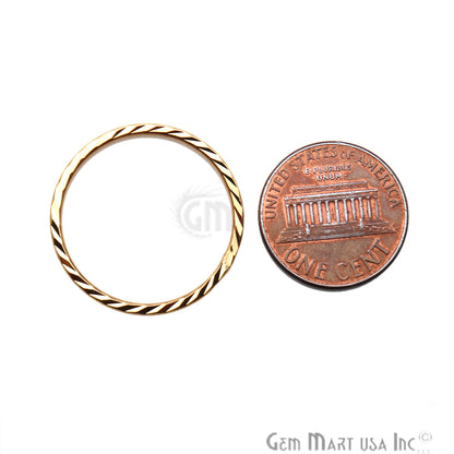 Gold Plated Round Finding, Filigree Findings,Bracelets Round Charm (Pick Size) - GemMartUSA