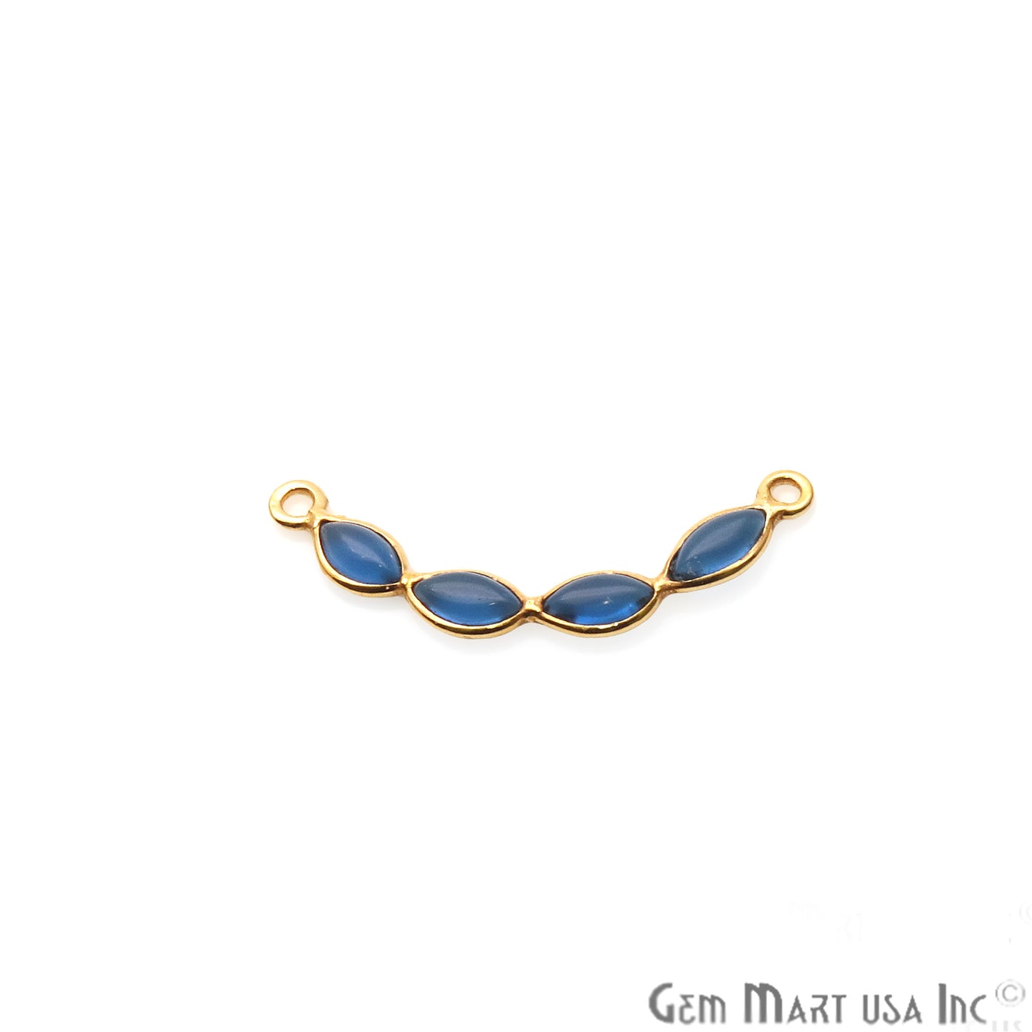 DIY Iolite Smiley 26x4mm Gold Plated Chandelier Finding Component - GemMartUSA