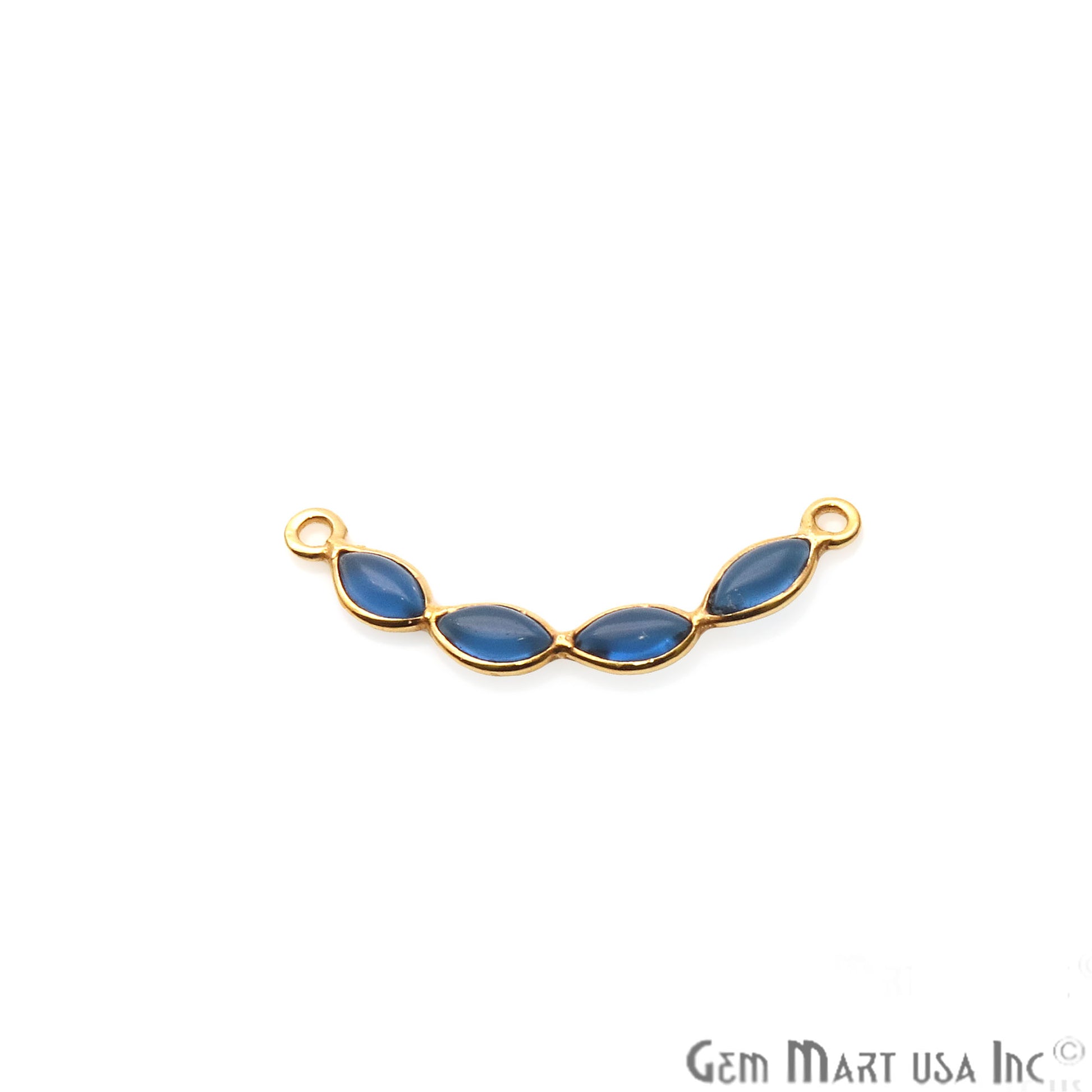 DIY Iolite Smiley 26x4mm Gold Plated Chandelier Finding Component - GemMartUSA