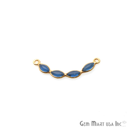 DIY Iolite Smiley 26x4mm Gold Plated Chandelier Finding Component - GemMartUSA