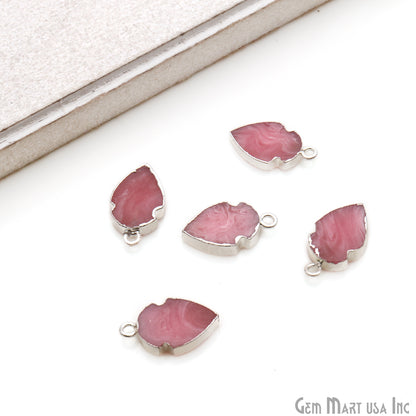 Arrow Heads 20x11mm Bezel Electroplated Shape Connector (Pic Stone) - GemMartUSA