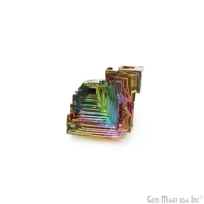 Bismuth Crystal Rainbow Bismuth XXL Crystal Cluster Display Specimen Mineral Decor Pyramid Teaching Tools Stone Educational Rock Peacock Ore