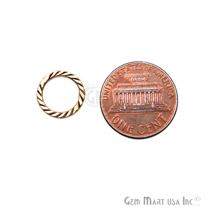 Gold Plated Round Finding, Filigree Findings,Bracelets Round Charm (Pick Size) - GemMartUSA