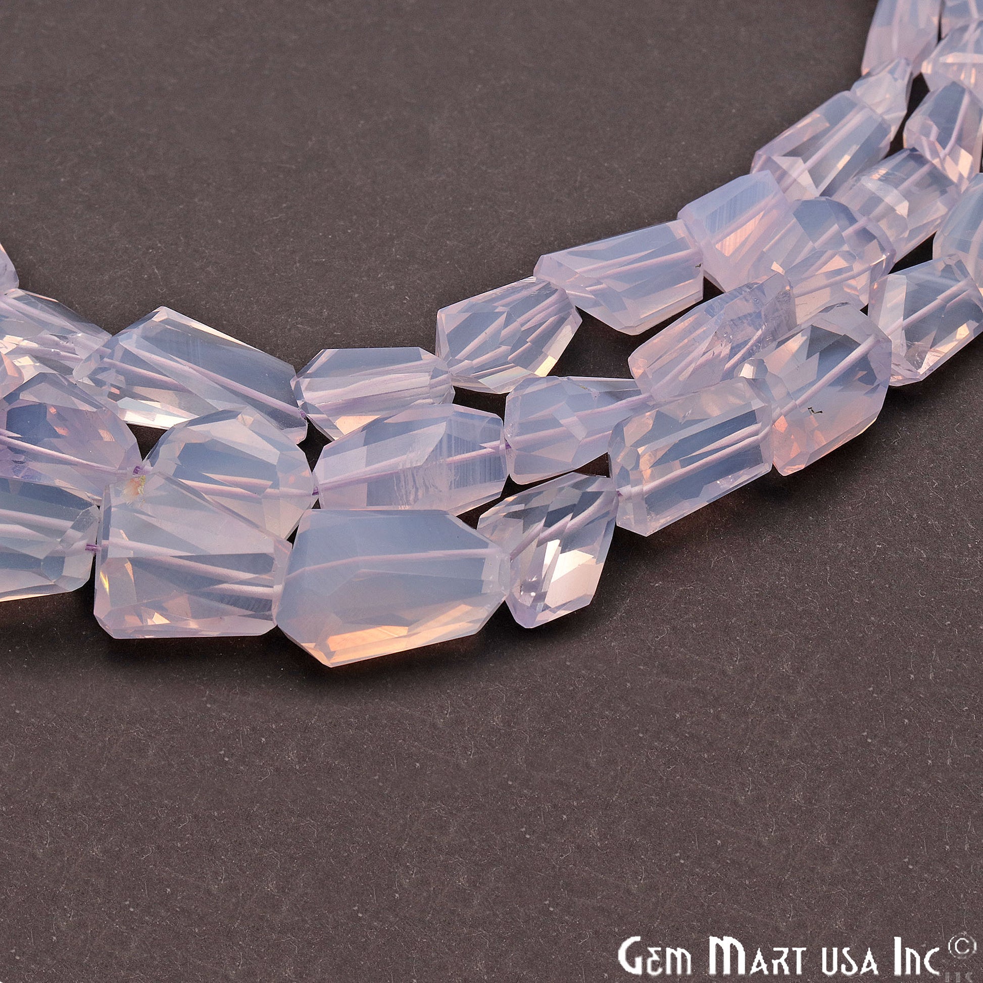 Lavender Quartz Free Form 18x11mm Crafting Beads Gemstone Strands 16INCH - GemMartUSA