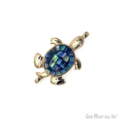 Shell Turtle Charm Connector 21x12mm Tortoise Connector Pendant