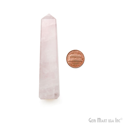 Rose Quartz Rectangle Pencil Healing Gemstone Spiritual Pencil 89x20mm