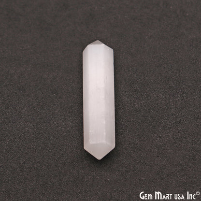 Selenite 39x38mm Crystal Double Terminated Point Pendant - GemMartUSA