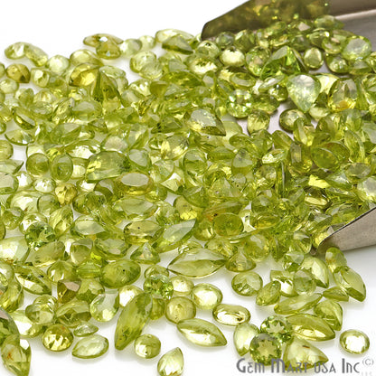 50 Carat Peridot Mix Shape Wholesale Loose Gemstones - GemMartUSA