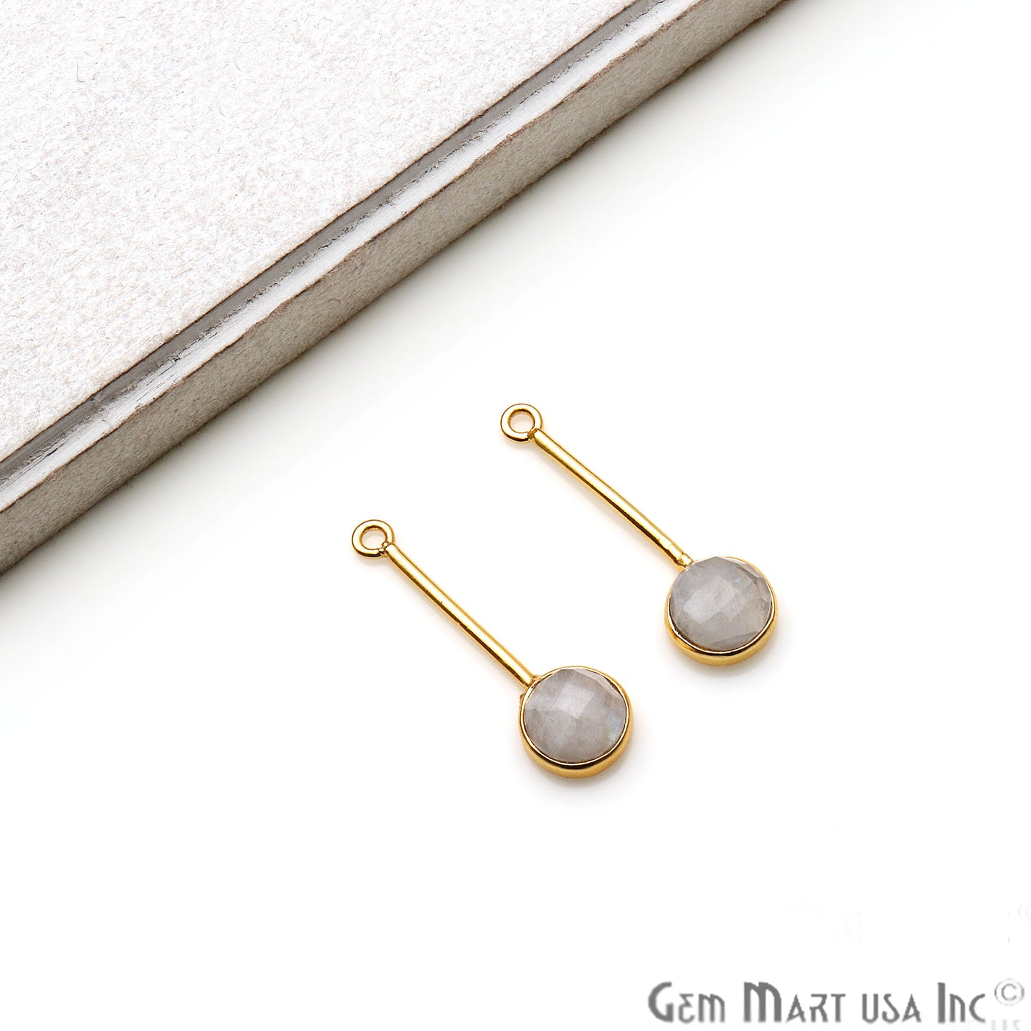 DIY Gemstone Long Dangle Drop Chandelier Earring Connector 1 Pair (Pick Stone) - GemMartUSA