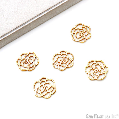 Gold Flower Findings, Filigree Flower Findings, Findings, Jewelry Findings,