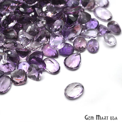 100Cts Big Size Wholesale Amethyst Mix Shape 20-10mm Loose Gemstones - GemMartUSA