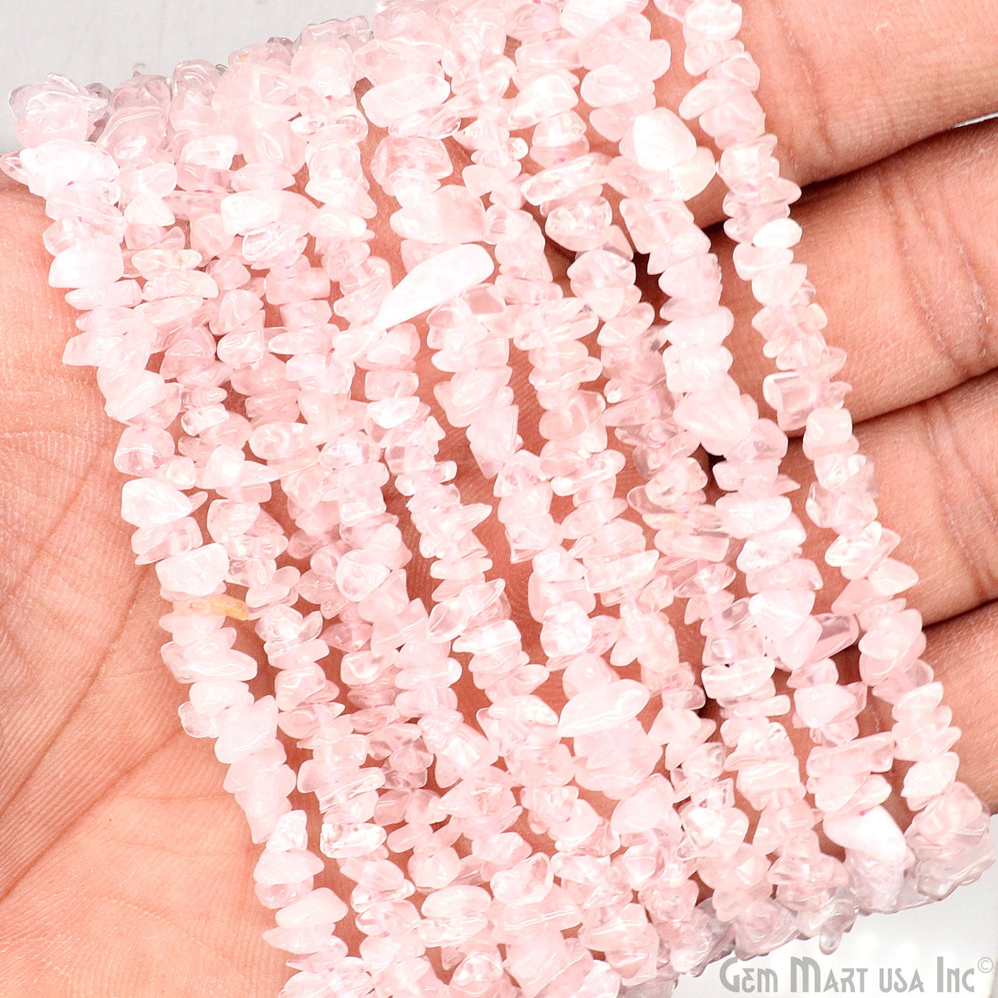 Natural Rose Quartz Chip Nugget Beads 34 inch Full Strand (762225197103)