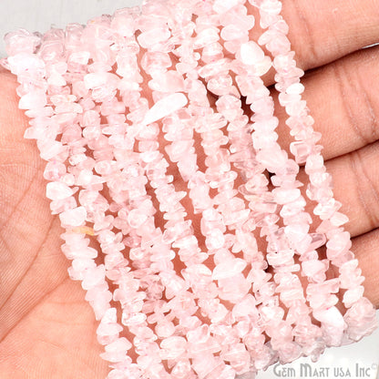 Natural Rose Quartz Chip Nugget Beads 34 inch Full Strand (762225197103)