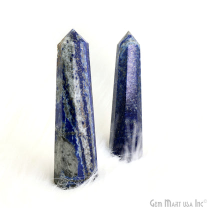 Lapis Gemstone Jumbo Tower Crystal Tower Obelisk Healing Meditation Gemstones 4-5 Inch