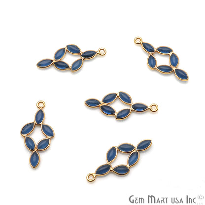 DIY Iolite 25x13mm Gold Plated Chandelier Finding Component - GemMartUSA