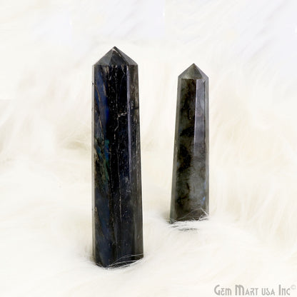 Labradorite Gemstone Jumbo Tower Crystal Tower Obelisk Healing Meditation Gemstones 4-5 Inch