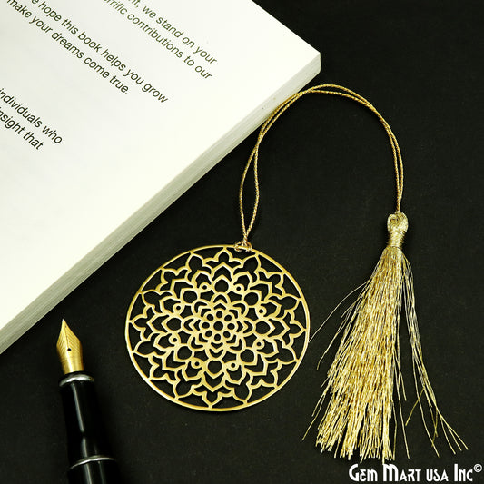Metal Round Dream Catcher Bookmark With Tassel. Gold Bookmark, Reader Gift, Handmade Bookmark, Page Marker, Aesthetic Gift, 53mm