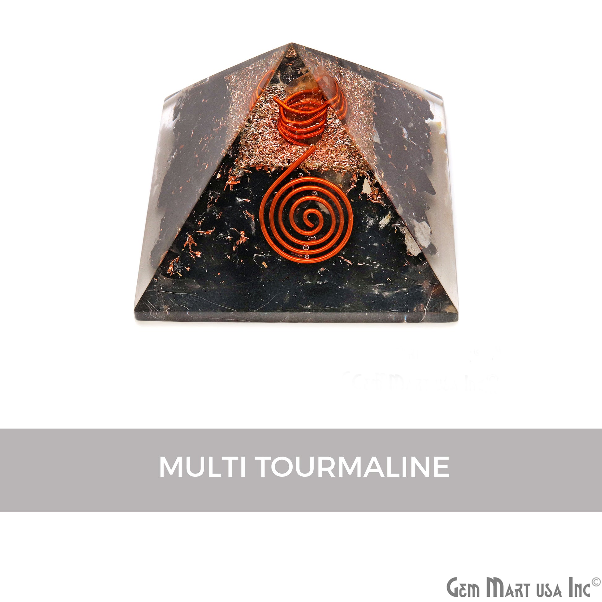 Gemstone Orgone Pyramid, 55x45mm Ornamental Home Decor, Precious Healing Gemstone, Chakra Stone, Spiritual Gemstone (Pick Stone) - GemMartUSA