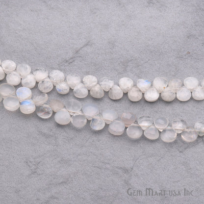 Rainbow Moonstone Heart Shape 5mm Waist Beads, Rondelle Beads - GemMartUSA