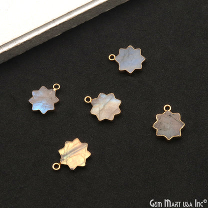 Star Shape Gemstone Charm 19x15mm Shape Gold Electroplated Pendant Connector