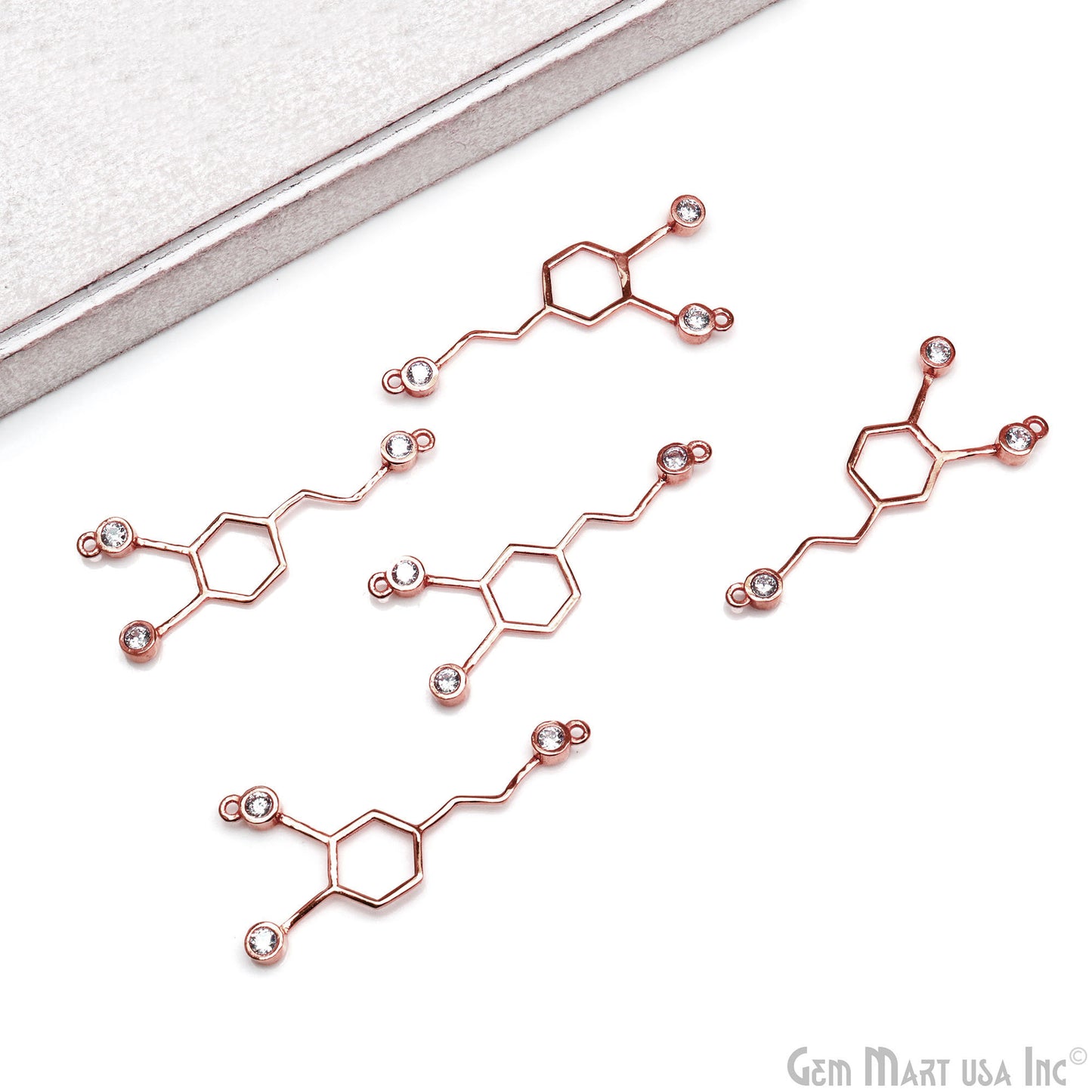 Dopamine Molecule Pendant 45x11mm Chemistry Necklace, Science Necklace