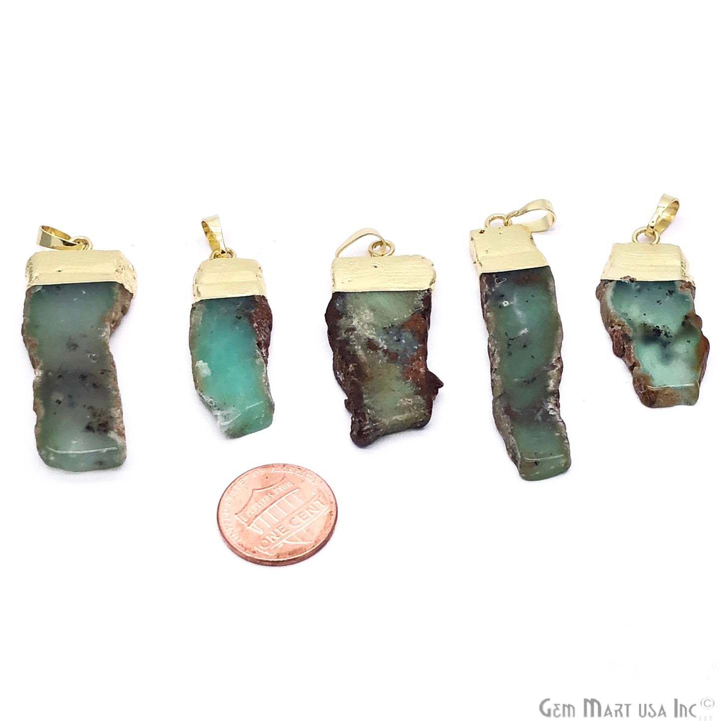 DIY Rough Chrysophase Gemstone Pendants for Necklaces - GemMartUSA