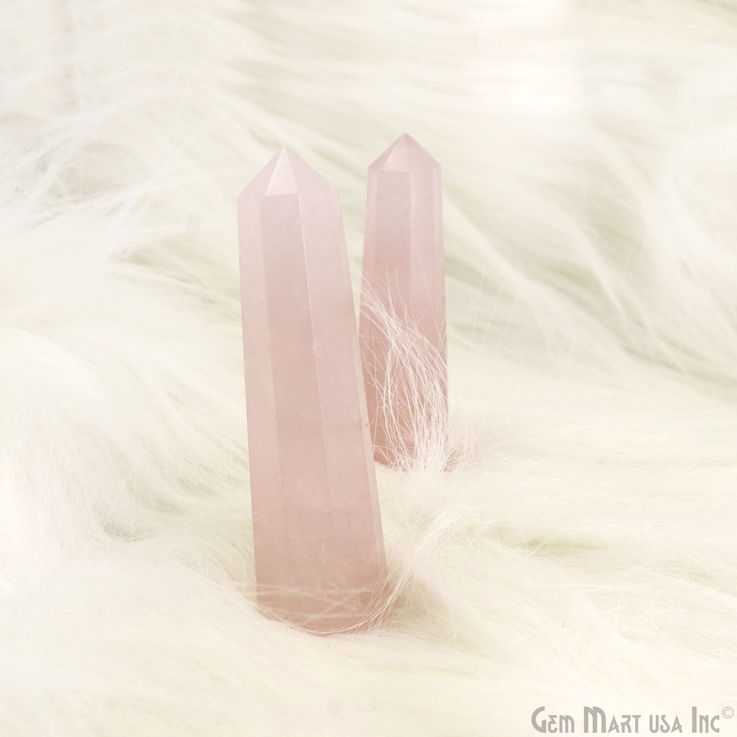 Rose Quartz Gemstone Jumbo Tower Crystal Tower Obelisk Healing Meditation Gemstones 2-3 Inch