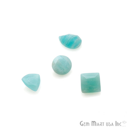 50ct Lot Amazonite Mix Shaped 7-8mm Stone, Faceted Gemstone Mixed lot, Loose Stones - GemMartUSA