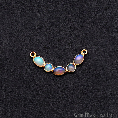 DIY Opal October Birthstone 28x5mm Chandelier Finding Component (Pick Plating) (13090) - GemMartUSA