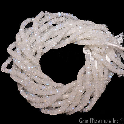 Rainbow Moonstone 5-6mm Round Rondelle Strand Beads - GemMartUSA