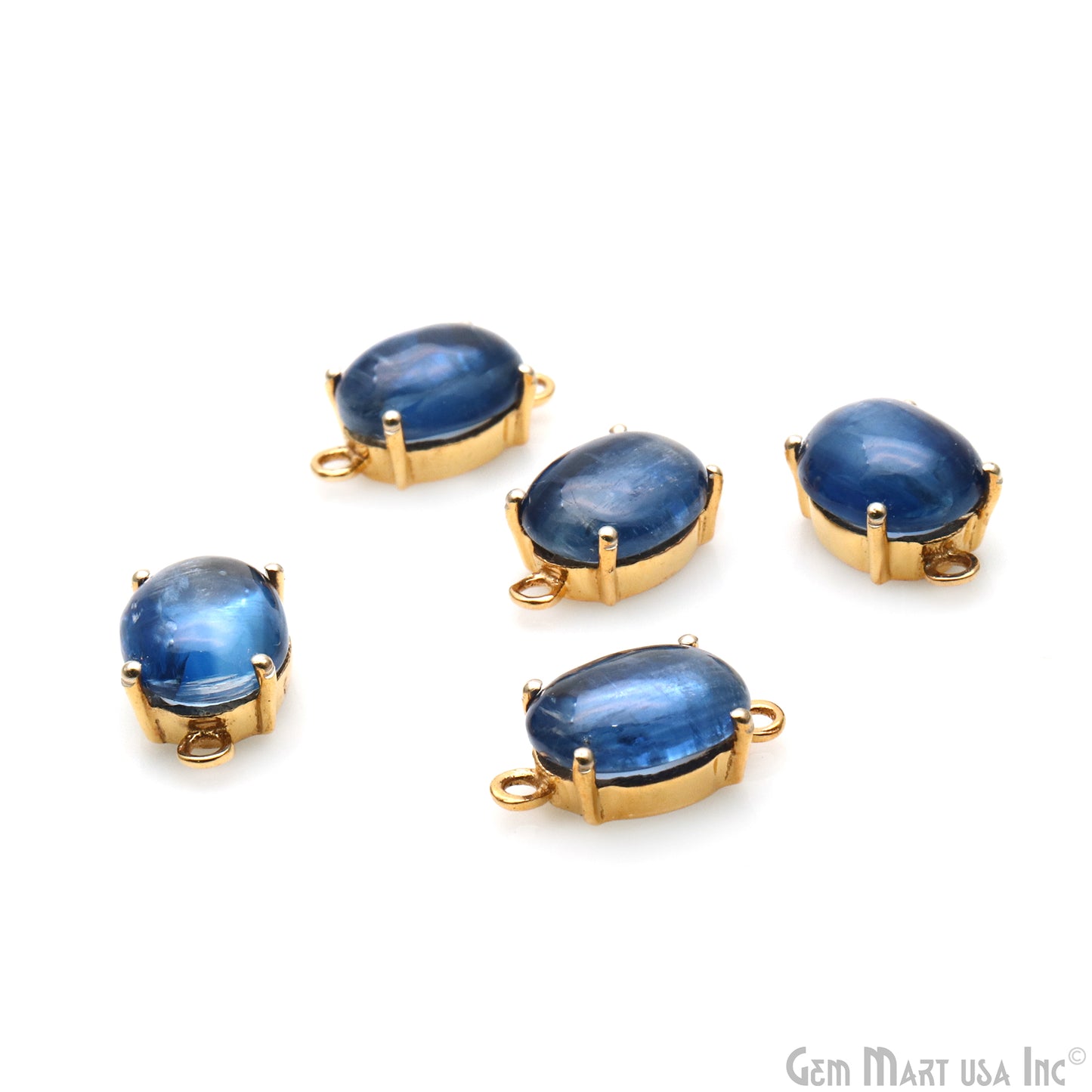 Kyanite Prong Setting Gold Plated Gemstone Connector