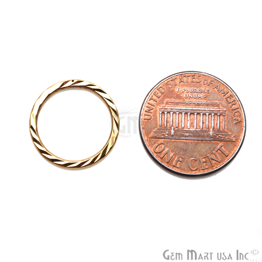 Gold Plated Round Finding, Filigree Findings,Bracelets Round Charm (Pick Size) - GemMartUSA