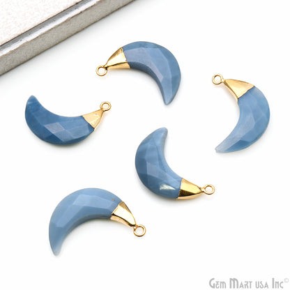 Moon Shape Gemstone Charm