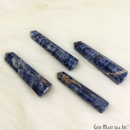 Sodalite Gemstone Jumbo Tower Crystal Tower Obelisk Healing Meditation Gemstones 4-5 Inch