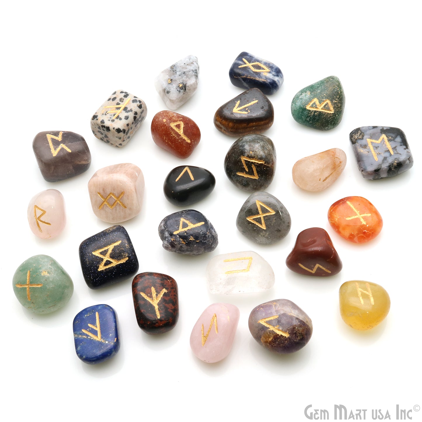 Rune Stones, Medium Size Spiritual Stones, Futhark Reiki, Rune Stone Symbols, Gemstones