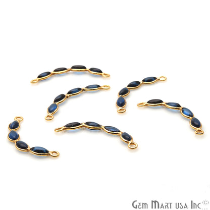 DIY Iolite Smiley 26x4mm Gold Plated Chandelier Finding Component - GemMartUSA
