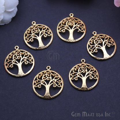 Tree of Life Finding 27x24mm Charm Connector (Pick Your Metal) - GemMartUSA