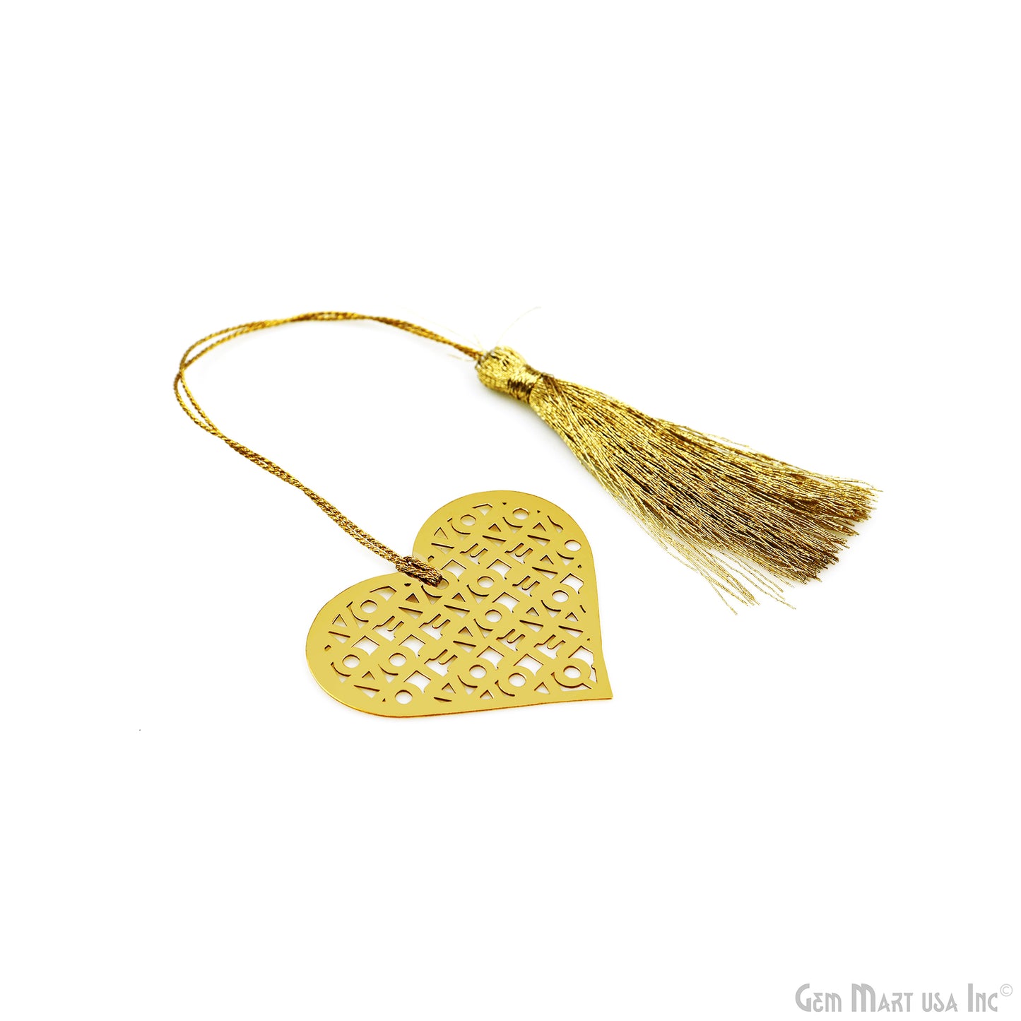 Metal Heart Love Bookmark With Tassel. Gold Bookmark, Reader Gift, Handmade Bookmark, Page Marker, Aesthetic Gift, 51x40mm