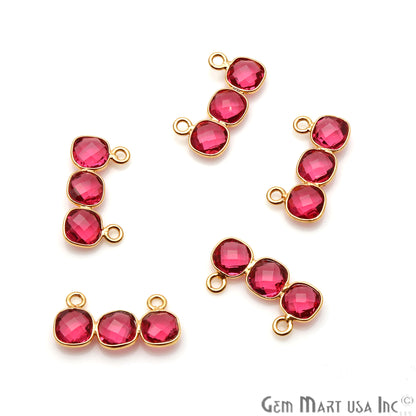 DIY Gemstone 20x10mm Gold Plated Chandelier Finding Component (Pick Your Gemstone) - GemMartUSA