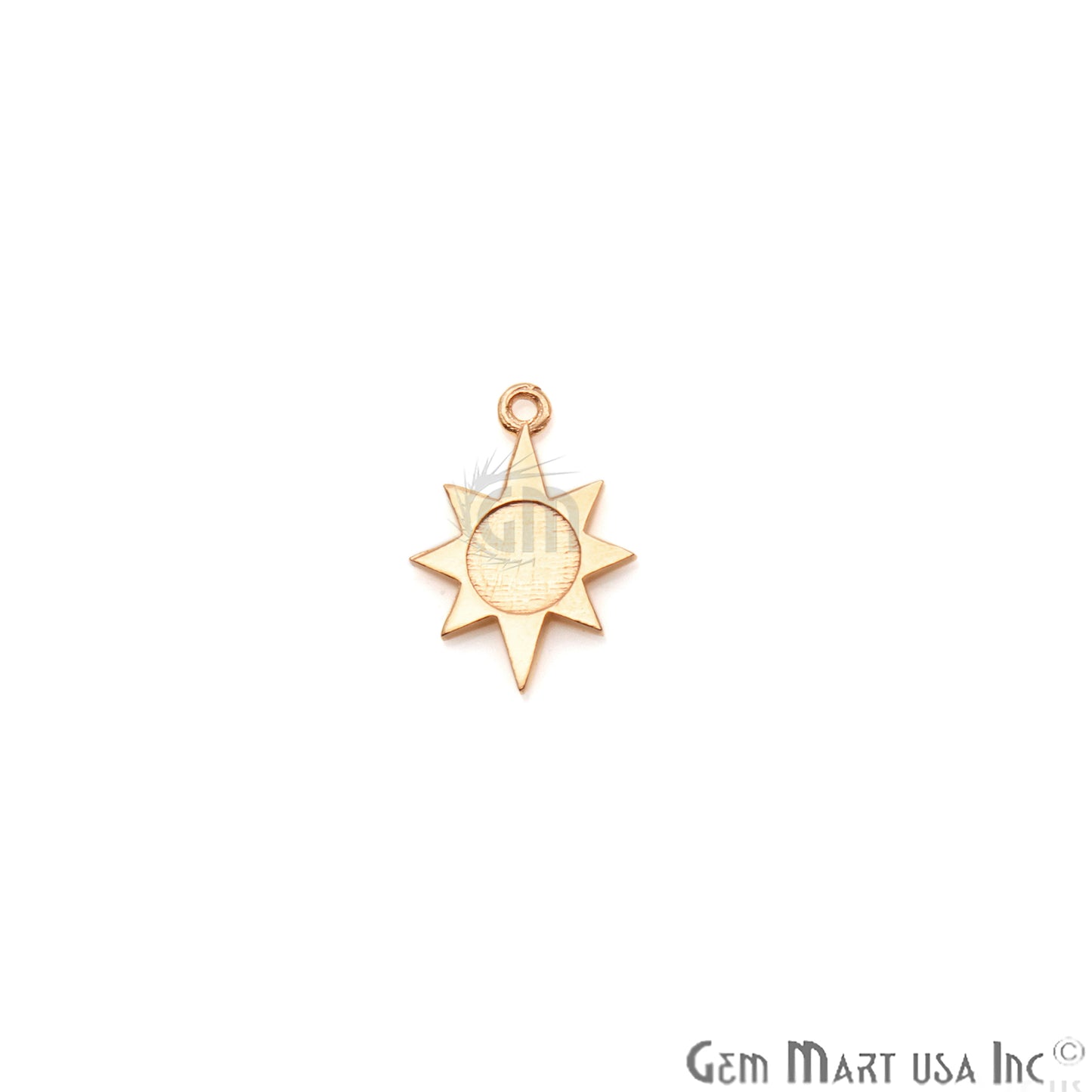 Sun Shape 17x12mm Gold Plated Finding Charm, DIY Jewelry - GemMartUSA