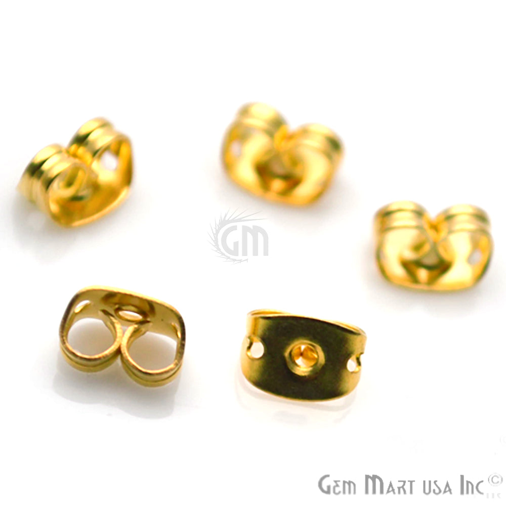 5 Pair Lot Gold Plated Earring Push Back Clasp - GemMartUSA