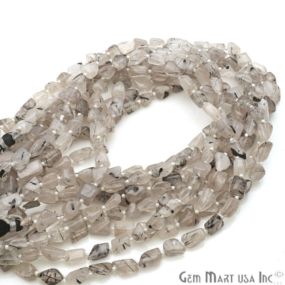 Rutilated Free Form 9x7mm Tumble Beads Gemstone Strands - GemMartUSA