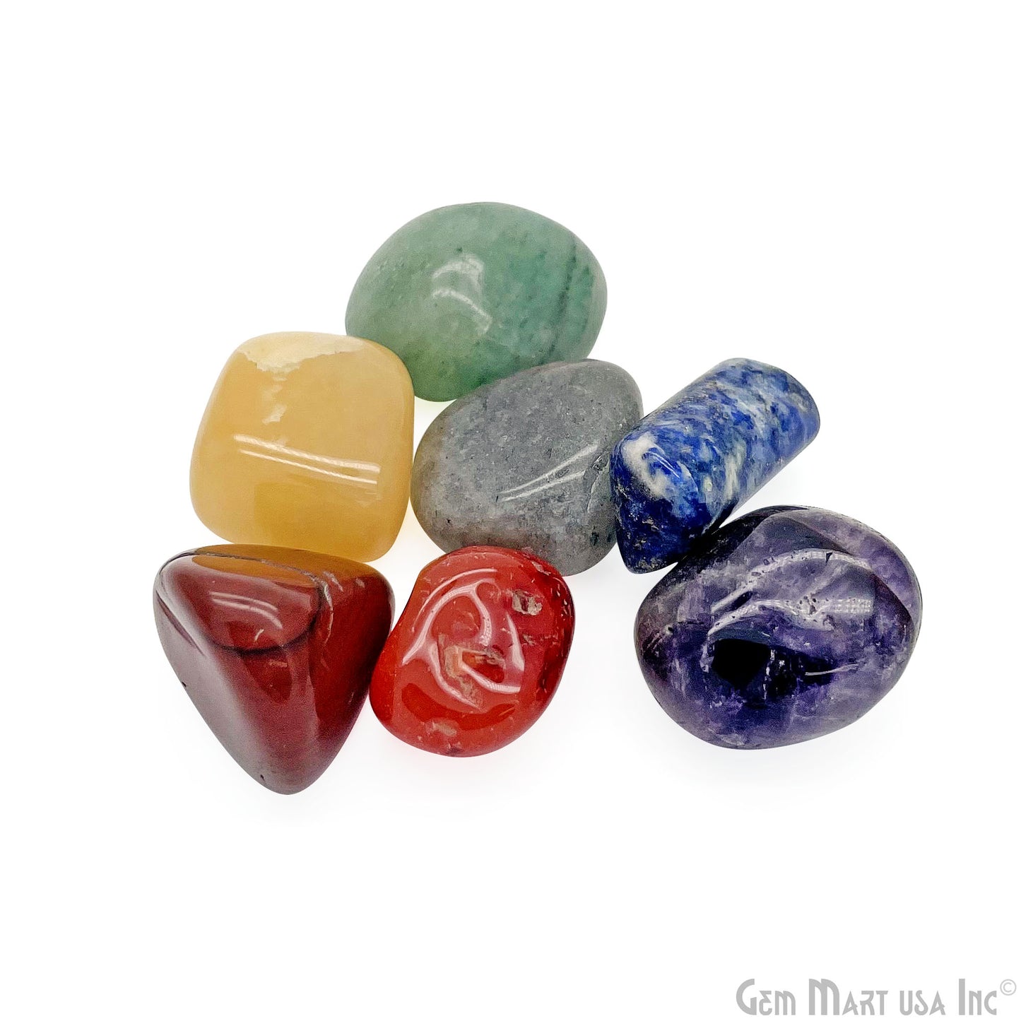 7PC Lot Seven Chakra Tumbled Stone