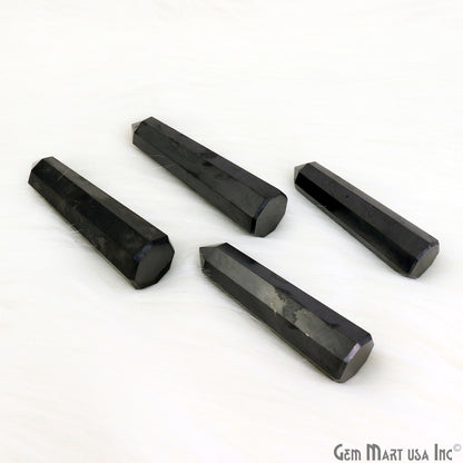 Black Agate Gemstone Jumbo Tower Crystal Tower Obelisk Healing Meditation Gemstones 4-5 Inch