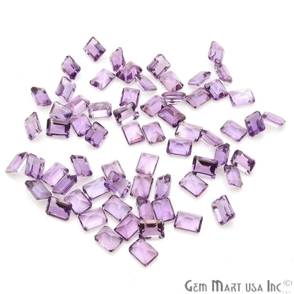 Amethyst Rectangle Shape 6x8mm Faceted Loose Gemstone - GemmartUSA