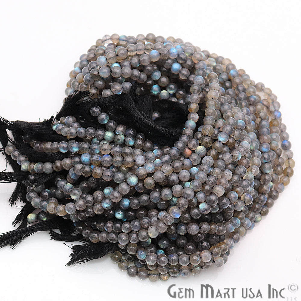 Labradorite Rondelle Beads, 14 Inch Gemstone Strands, Drilled Strung Nugget Beads, Faceted Round, 5mm