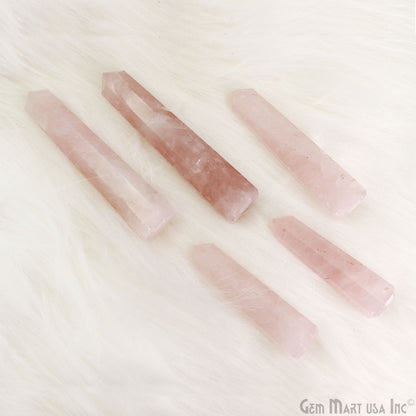 Rose Quartz Gemstone Jumbo Tower Crystal Tower Obelisk Healing Meditation Gemstones 2-3 Inch