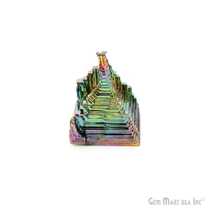 Bismuth Crystal Rainbow Bismuth XXL Crystal Cluster Display Specimen Mineral Decor Pyramid Teaching Tools Stone Educational Rock Peacock Ore