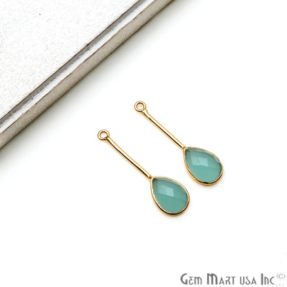 DIY Gemstone Long Dangle Drop Chandelier Earring Connector 1 Pair (Pick Stone) - GemMartUSA