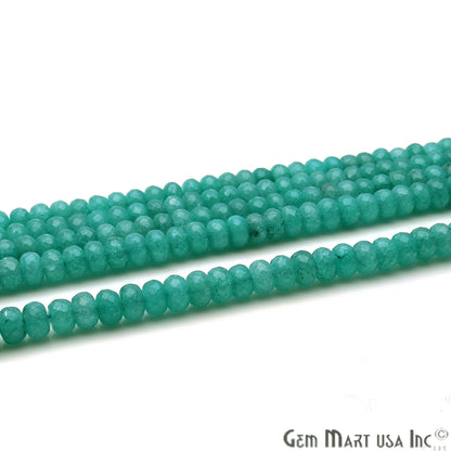 Amazonite Jade 7-8mm Faceted Rondelle Beads Strands 14Inch - GemMartUSA